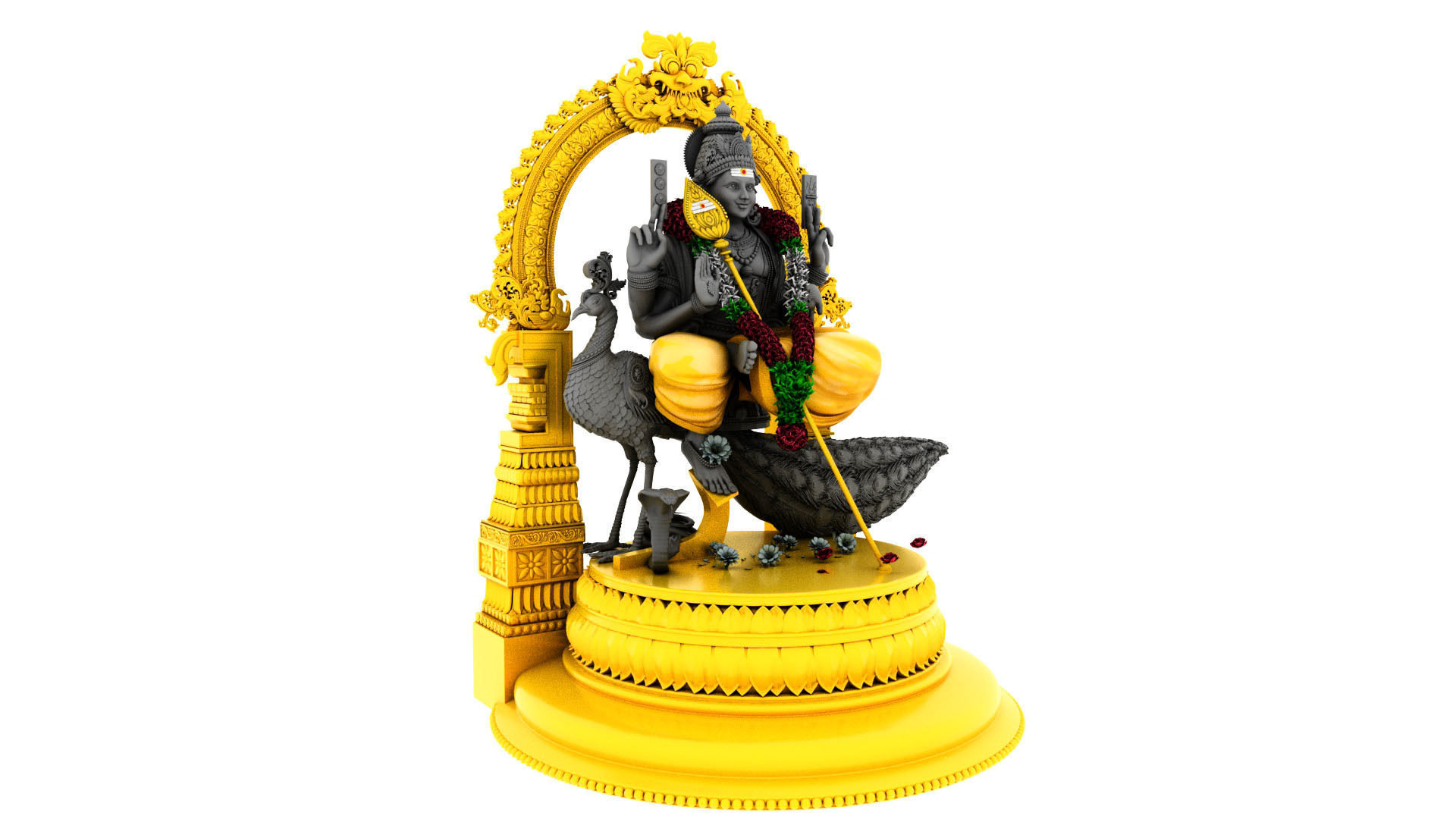 lord murugan muruga  3D model_4
