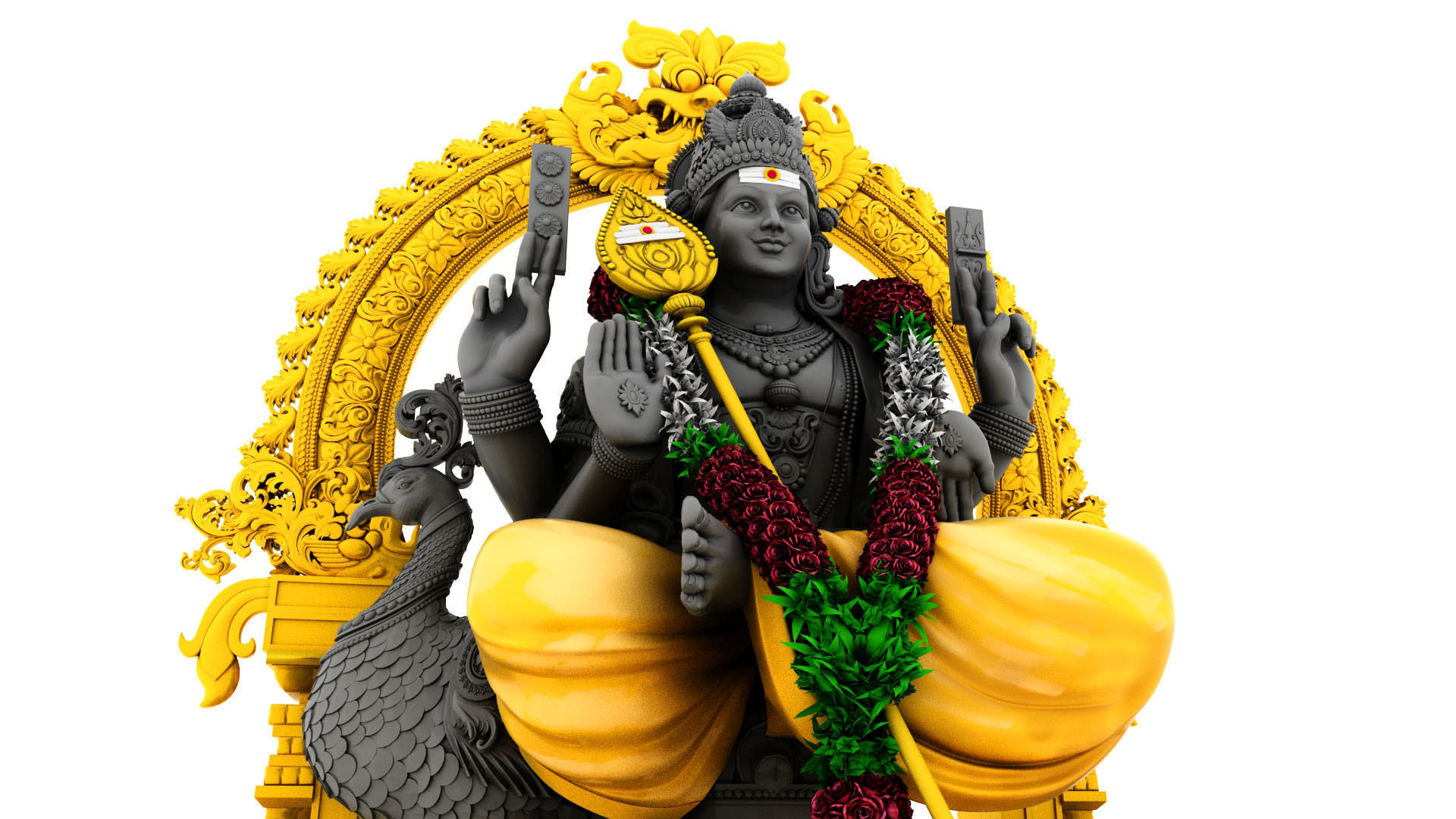 lord murugan muruga  3D model_8