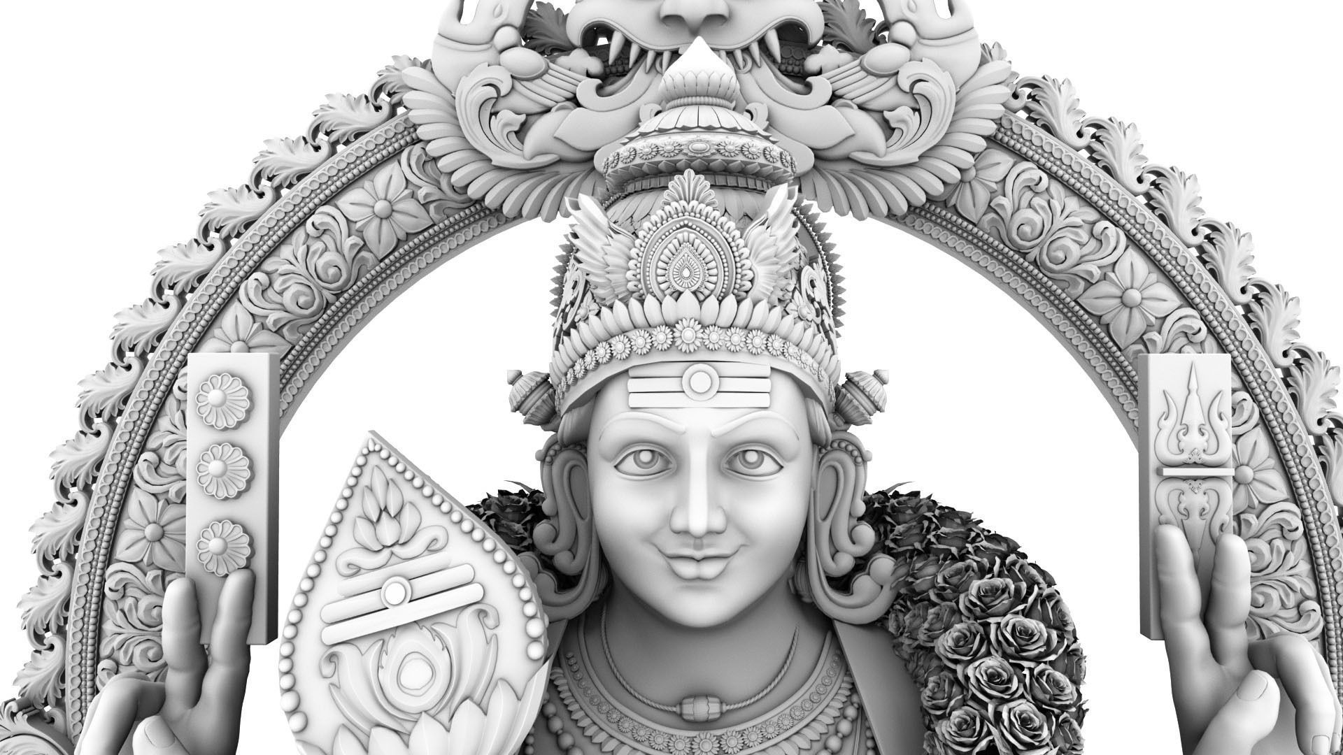 lord murugan muruga  3D model_11