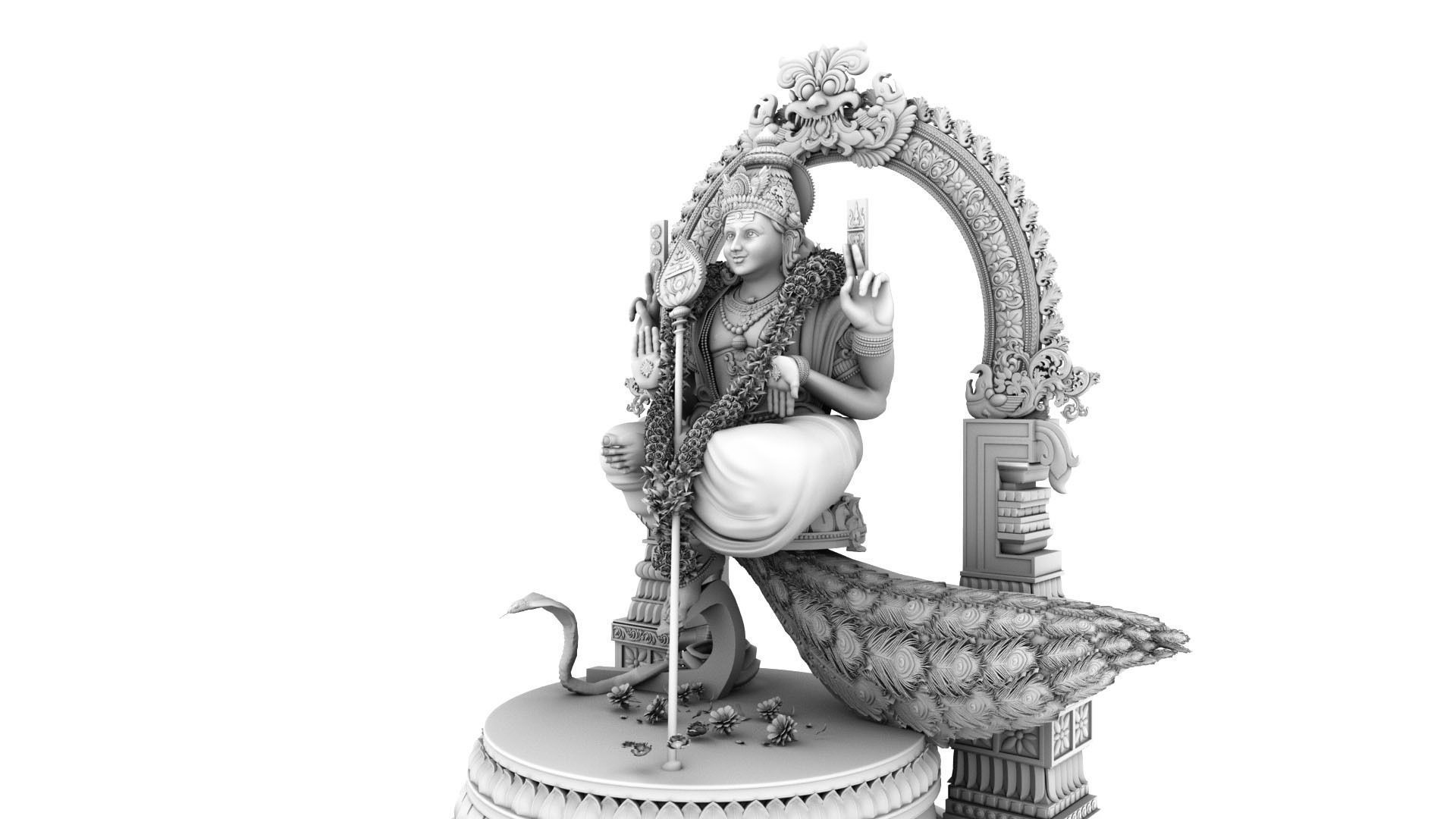 lord murugan muruga  3D model_12