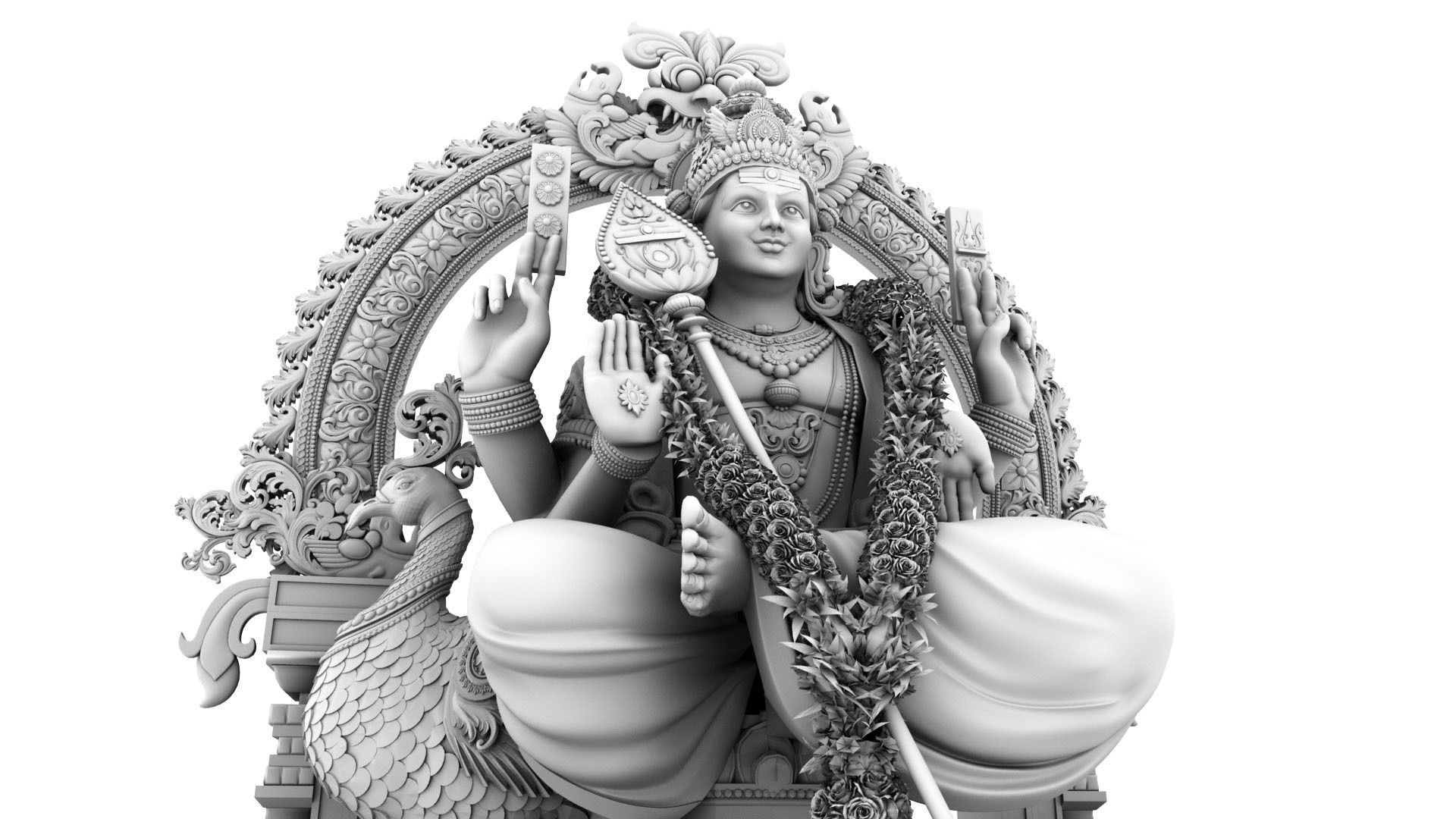lord murugan muruga  3D model_16