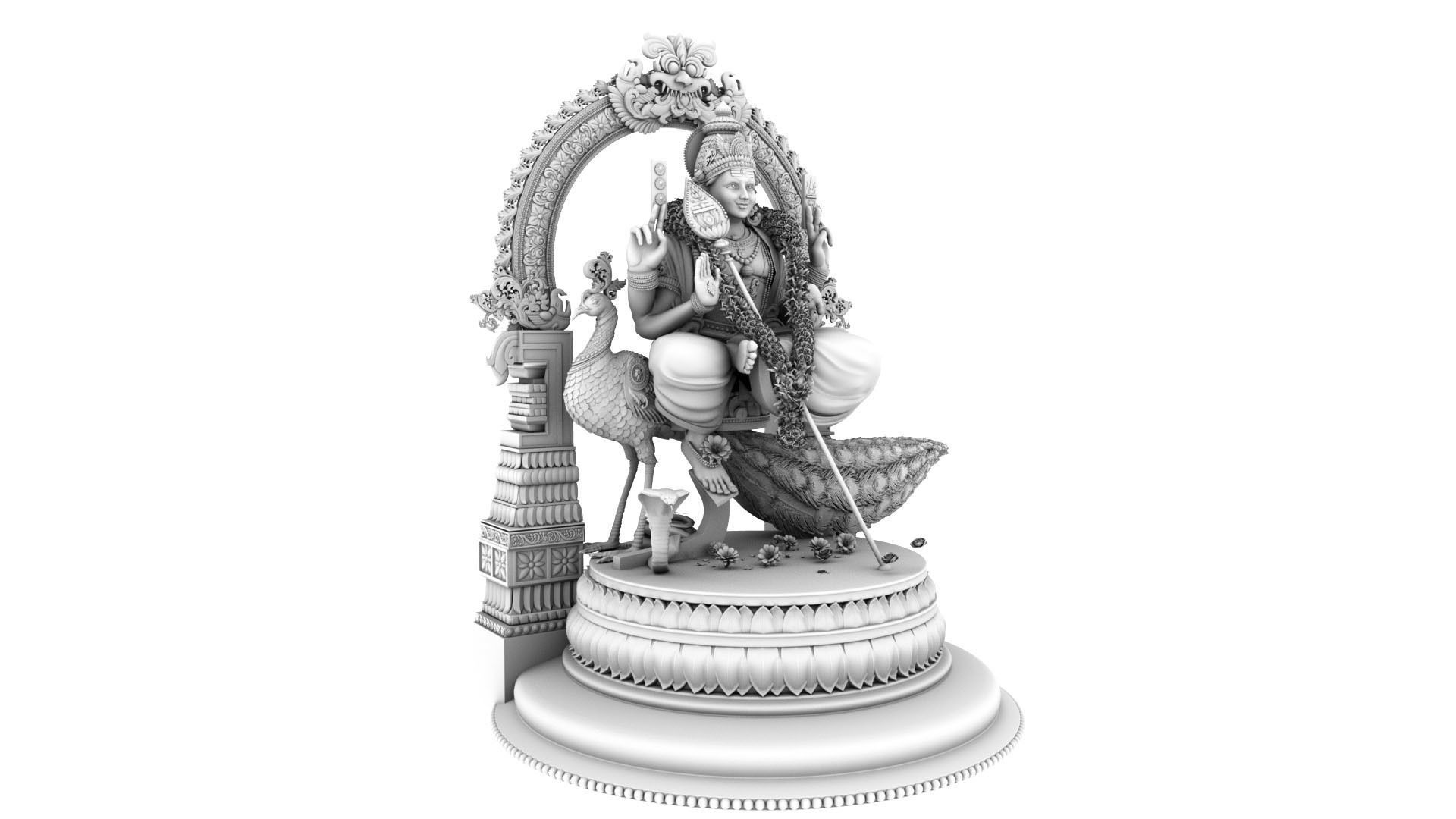 lord murugan muruga  3D model_13