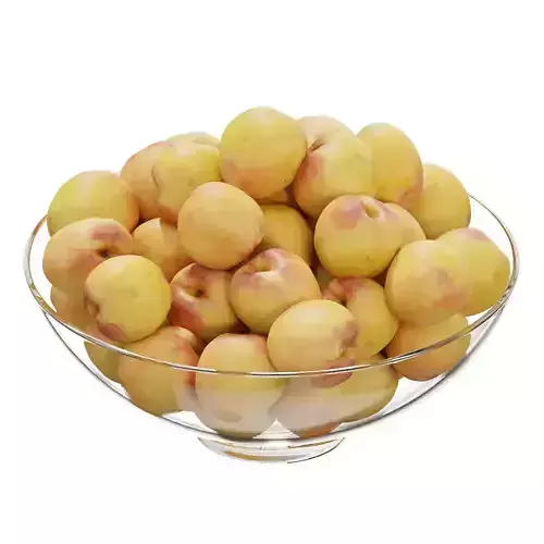 Glass footed fruit bowl set 21 3D model