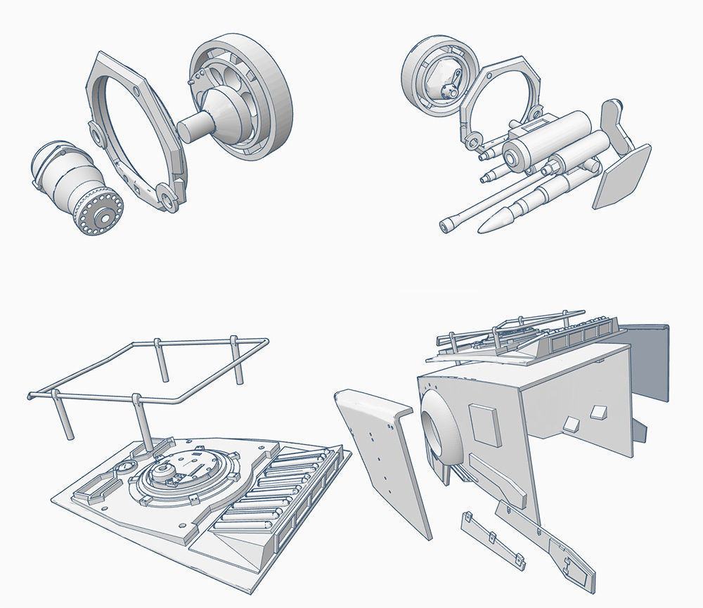 Empire Strikes Back  AT-ST 3D printable STUDIO SCALE 3D print model_12
