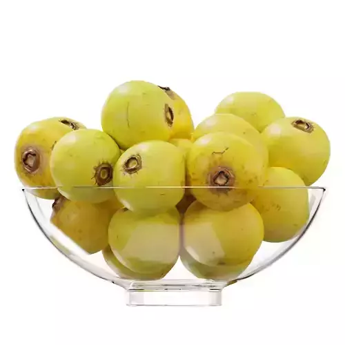 Glass footed fruit bowl set 25 3D model