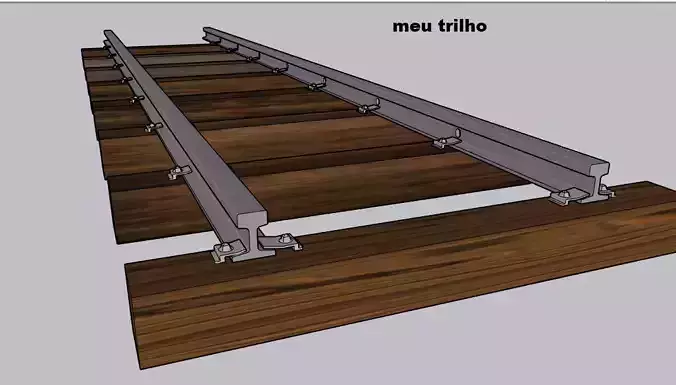 Track Train Polid 3D model