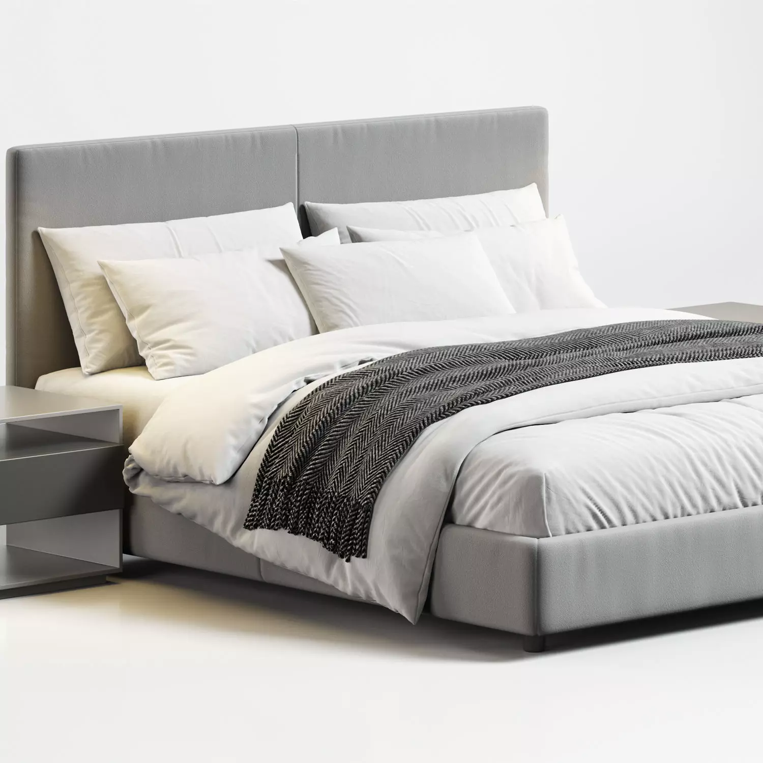 Flexform Oltre Bed 3D model_0