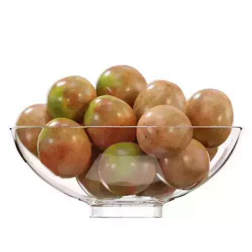 Glass footed fruit bowl set 27 3D model