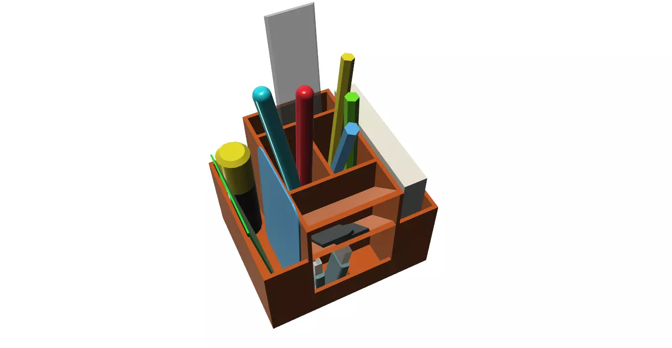 Pencil stand holder easy printable 3D print model_0