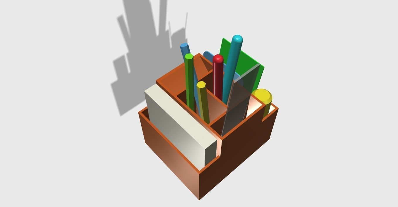 Pencil stand holder easy printable 3D print model_4