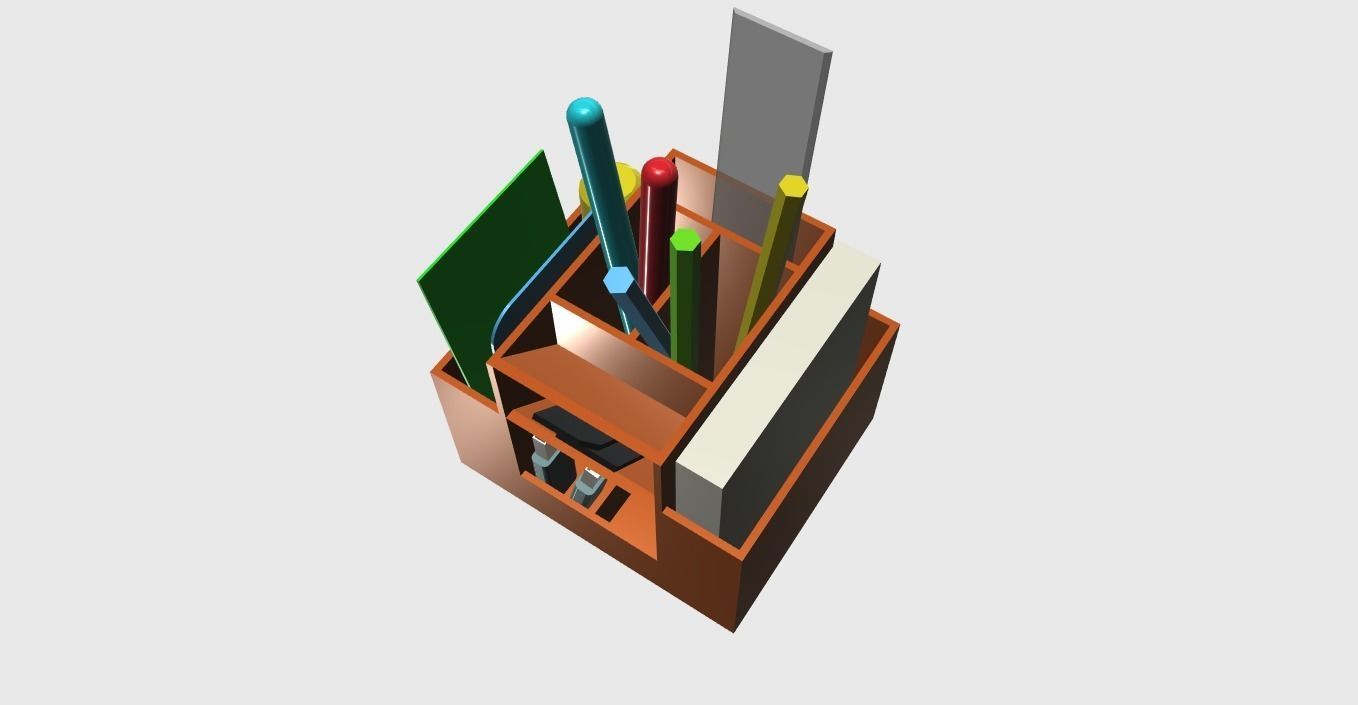 Pencil stand holder easy printable 3D print model_3