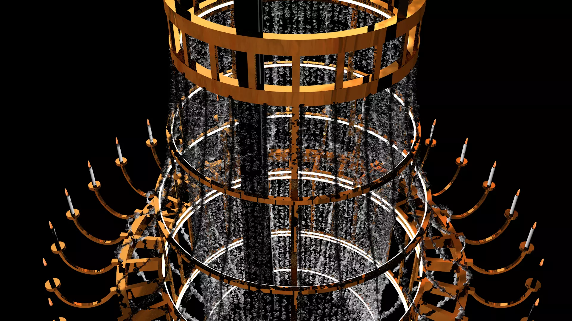 Chandelier 3d model from Ariana Grande Honeymoon Tour 3D model