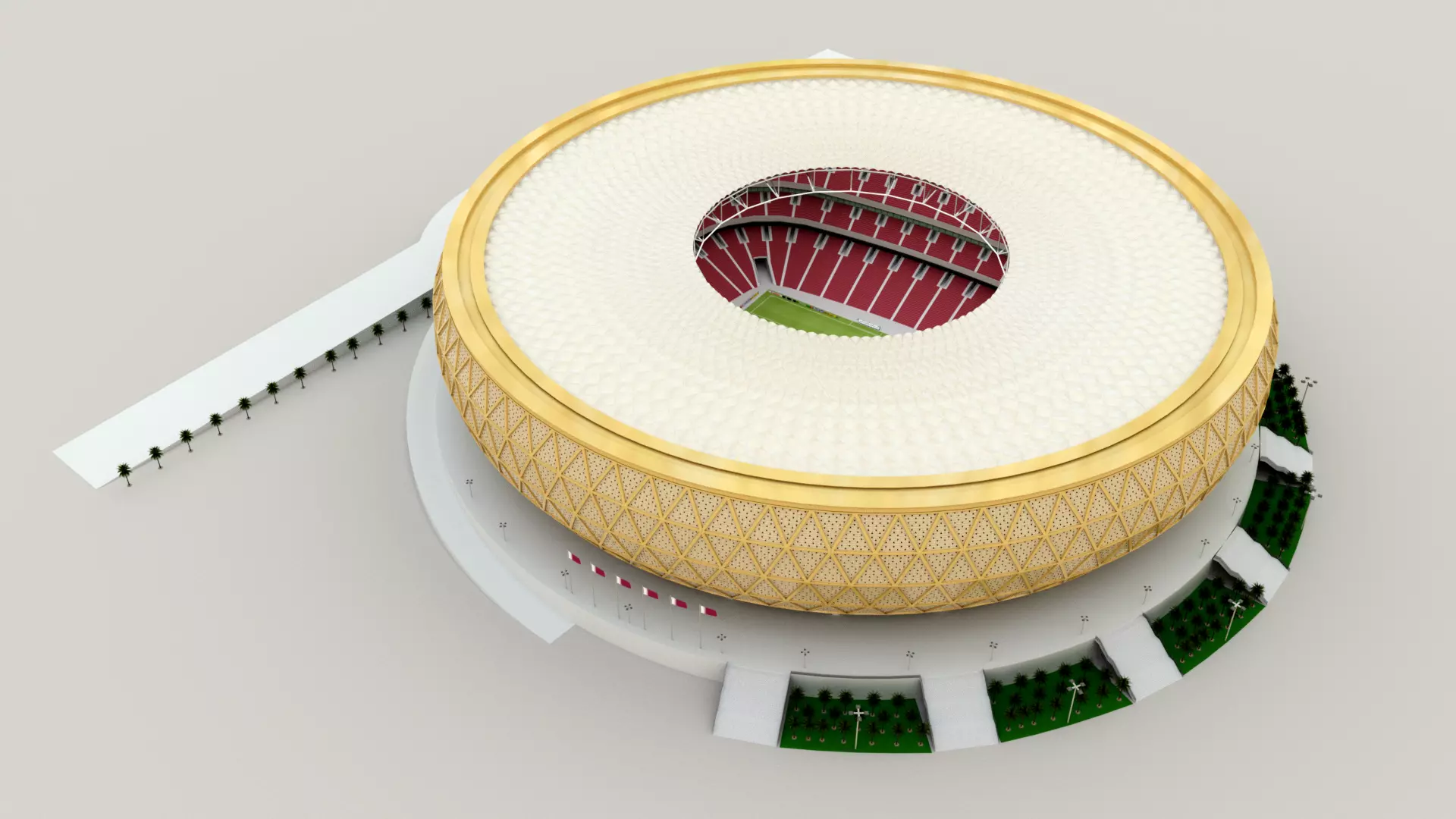 Lusail Qatar Stadium 2022 3D model_0