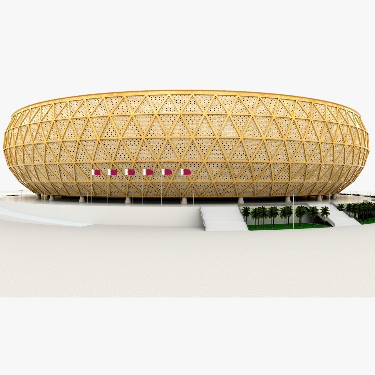 Lusail Qatar Stadium 2022 3D model_5
