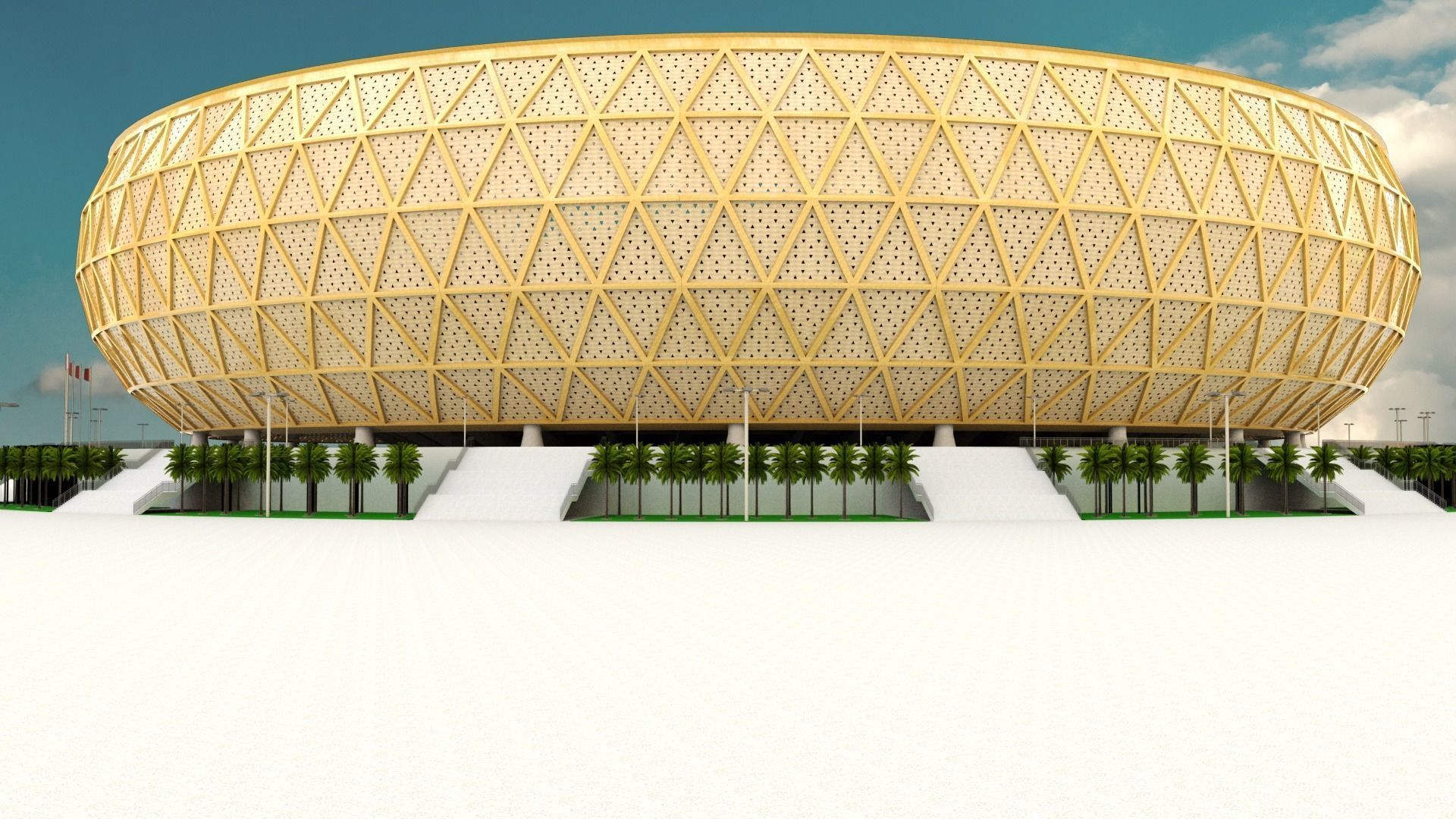 Lusail Qatar Stadium 2022 3D model_3