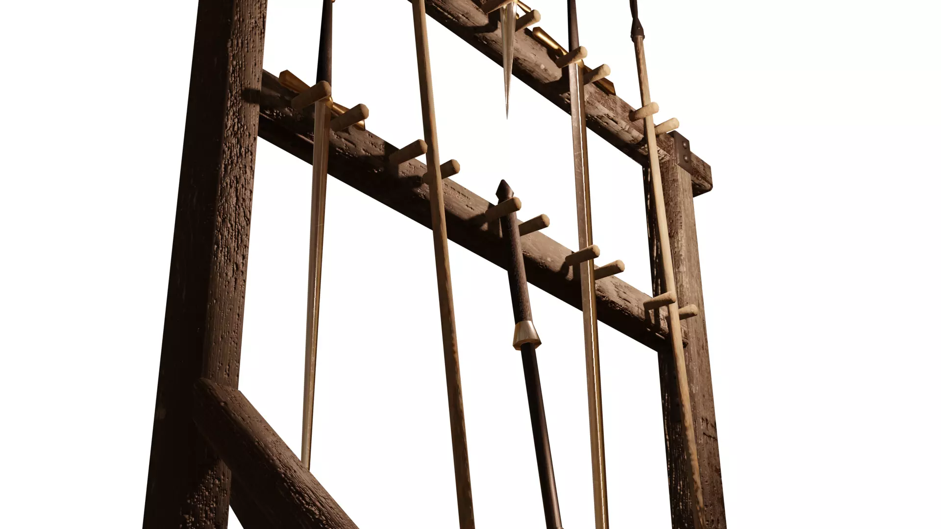 Weapon Rack Low-poly 3D model_0