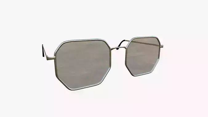 Sunglass H07 Silver - Character Design Fashion Low-poly 3D model