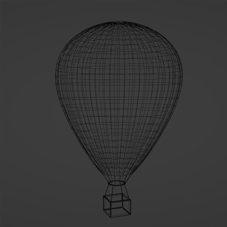Hot Air Balloon Free low-poly 3D model_4