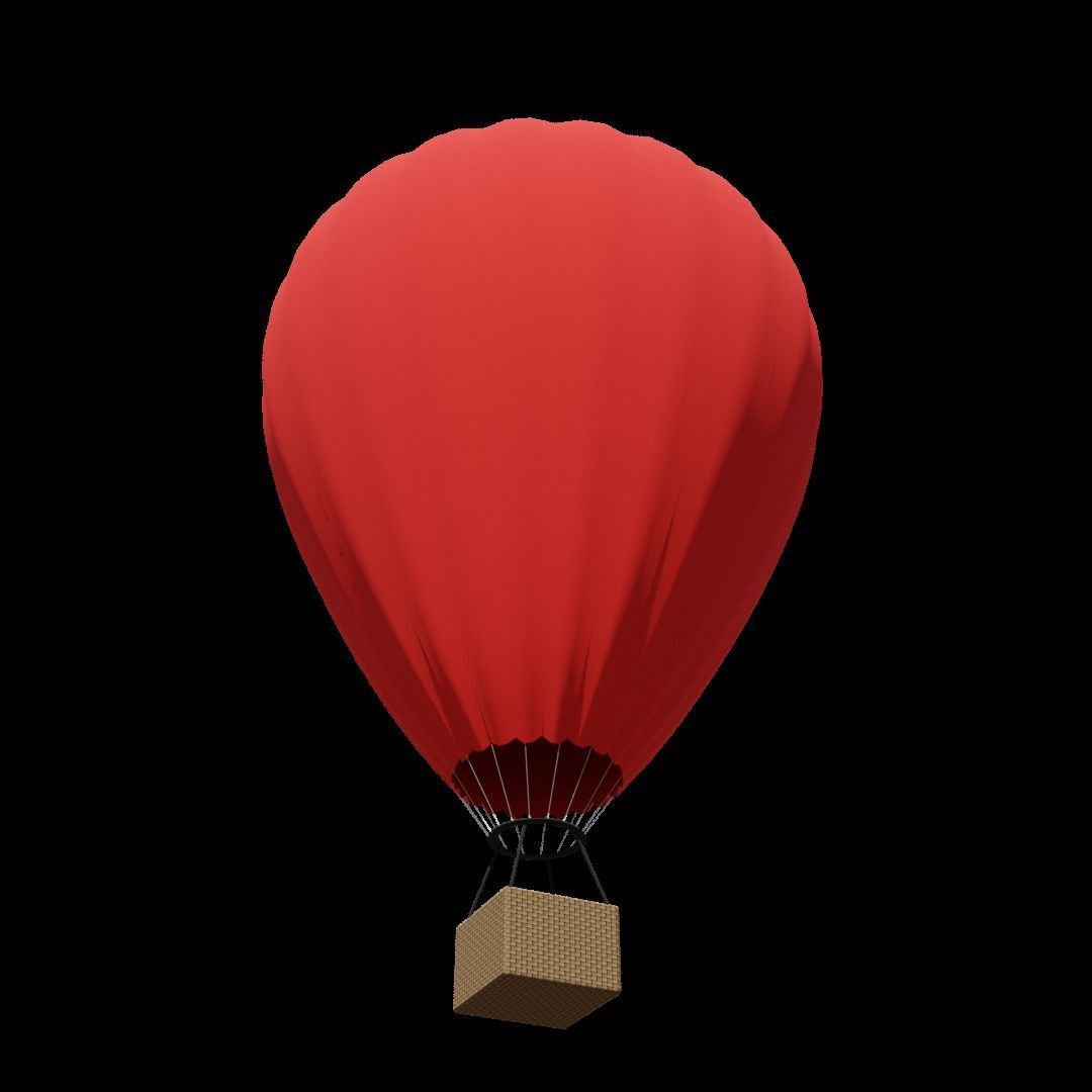 Hot Air Balloon Free low-poly 3D model_1
