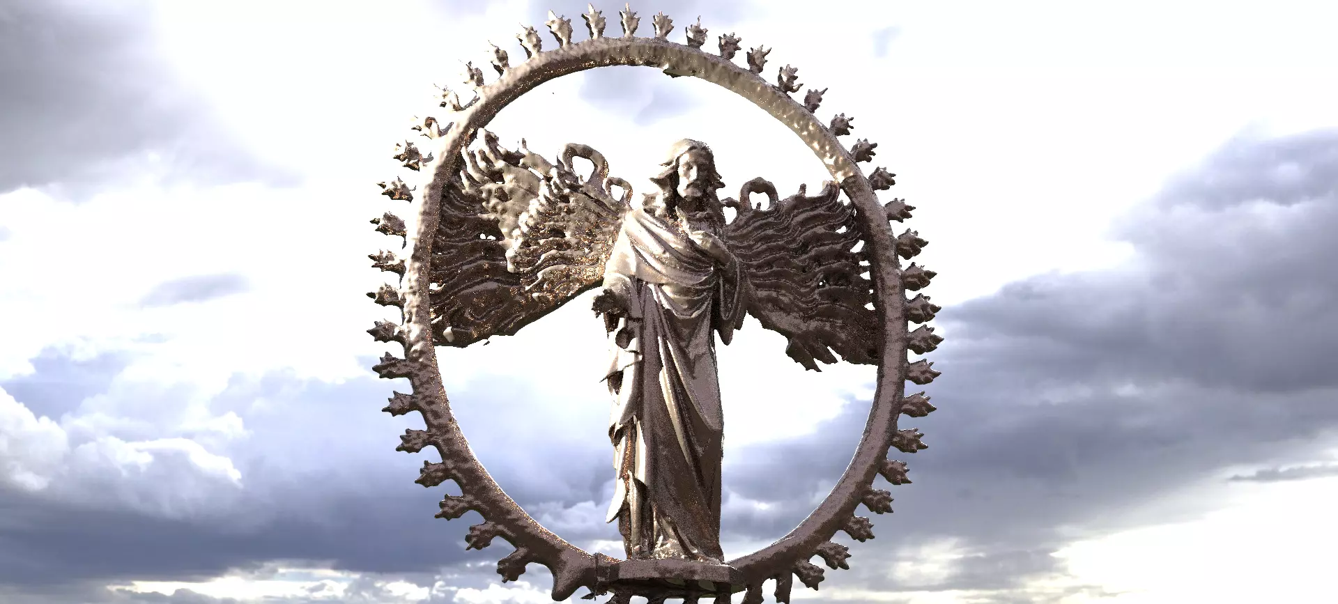 Christ Sunlight statue  3D model_0