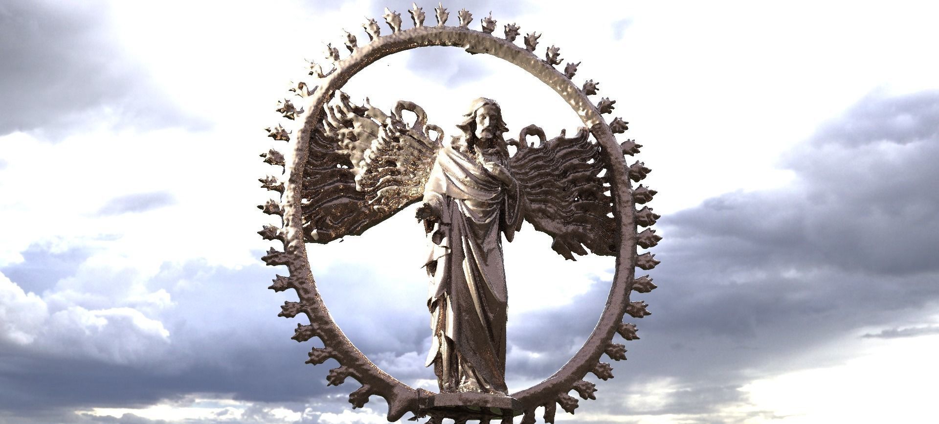 Christ Sunlight statue  3D model_1