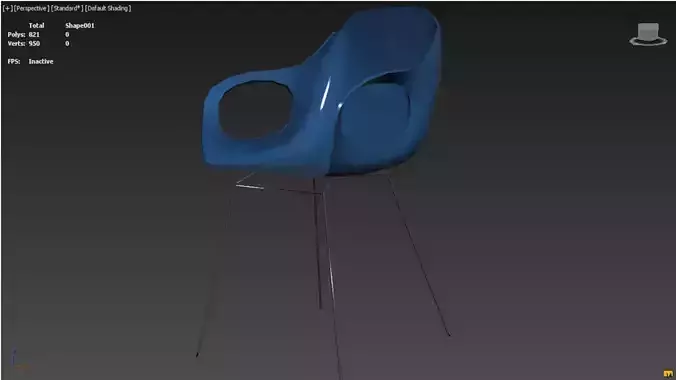 Chair Blue Brown Green 