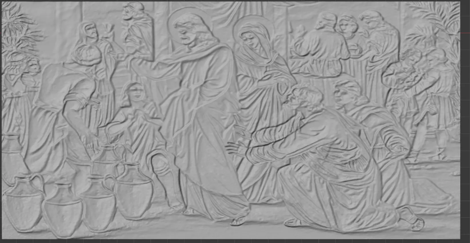 Jesus Christ in the market model for 3D print and CNC 3D print model_0