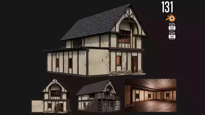 Old Medieval House 4K Textures GameReady 131