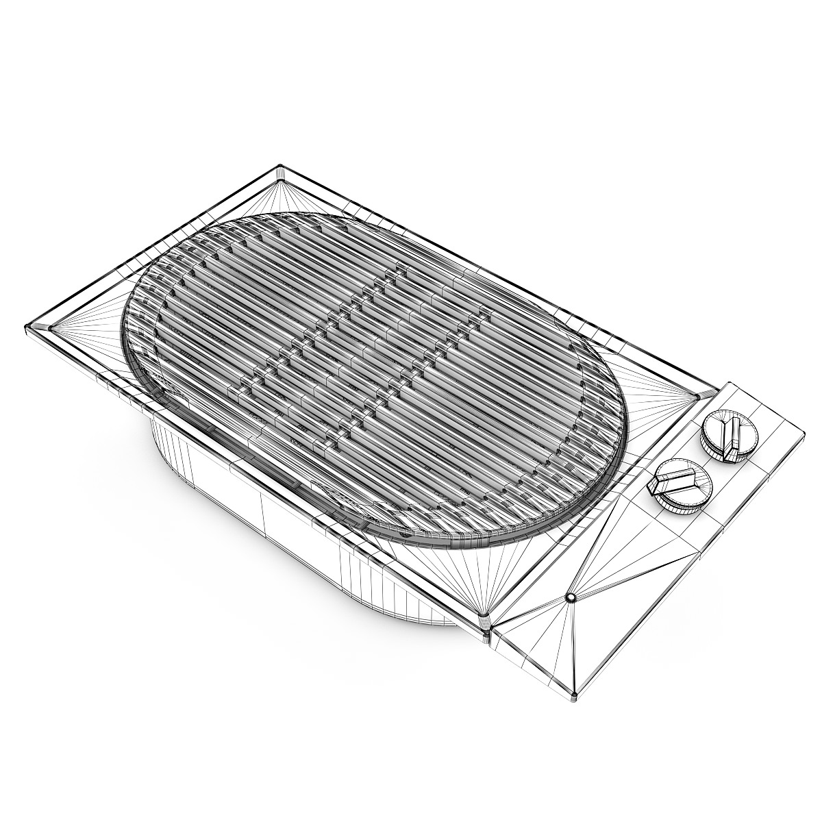 Built in Electric Grill 3D model_3