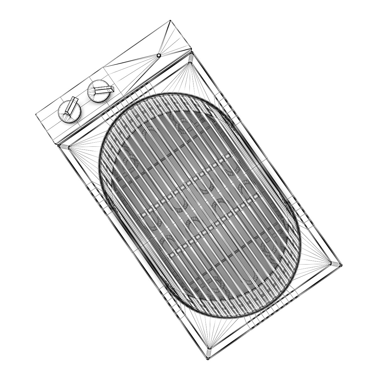 Built in Electric Grill 3D model_2