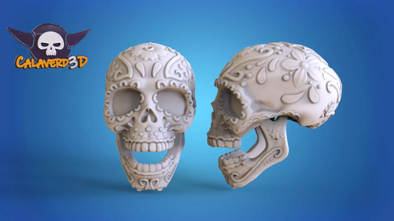 Mexican Skull 3D print model_0