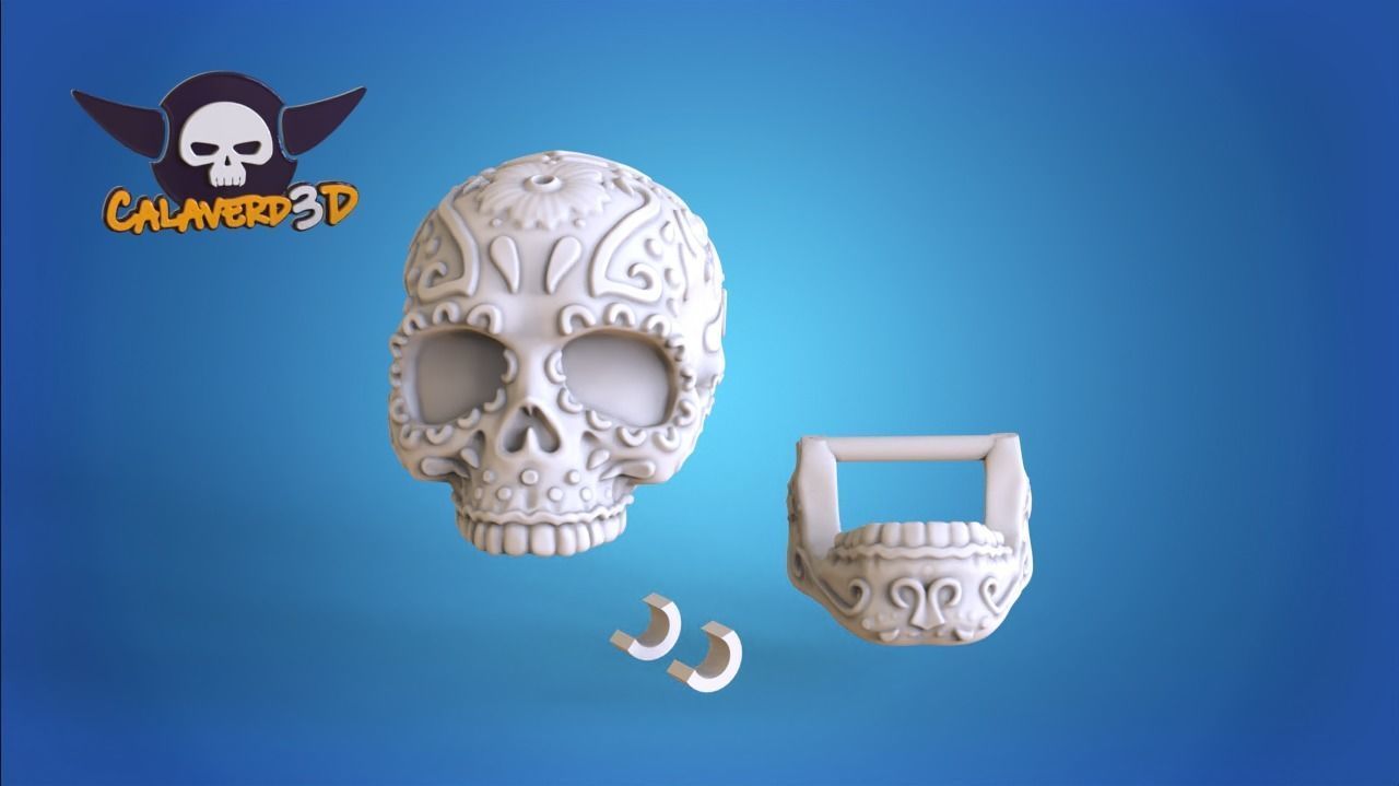 Mexican Skull 3D print model_1