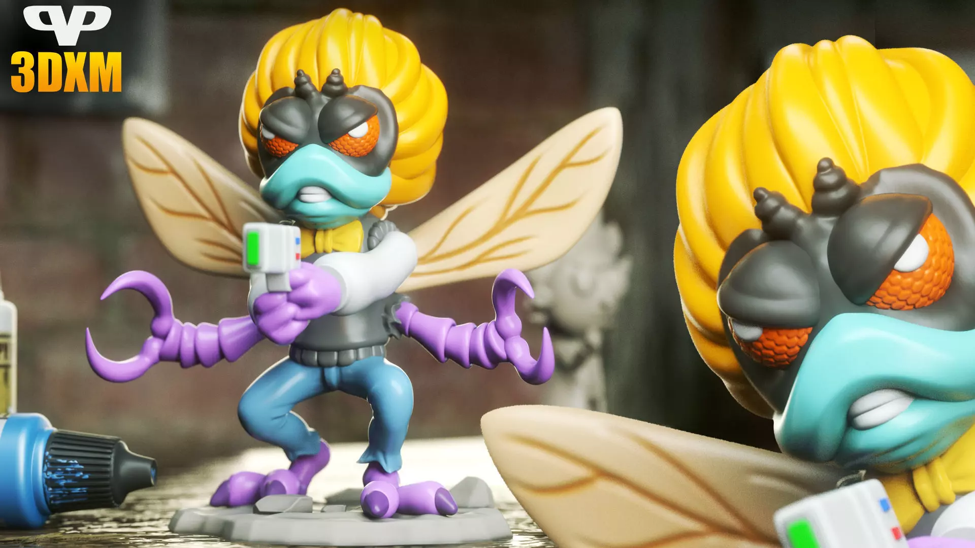 Baxter Fly Chibi STL for 3D Printing ChibiSTL 3DXM 3D print model