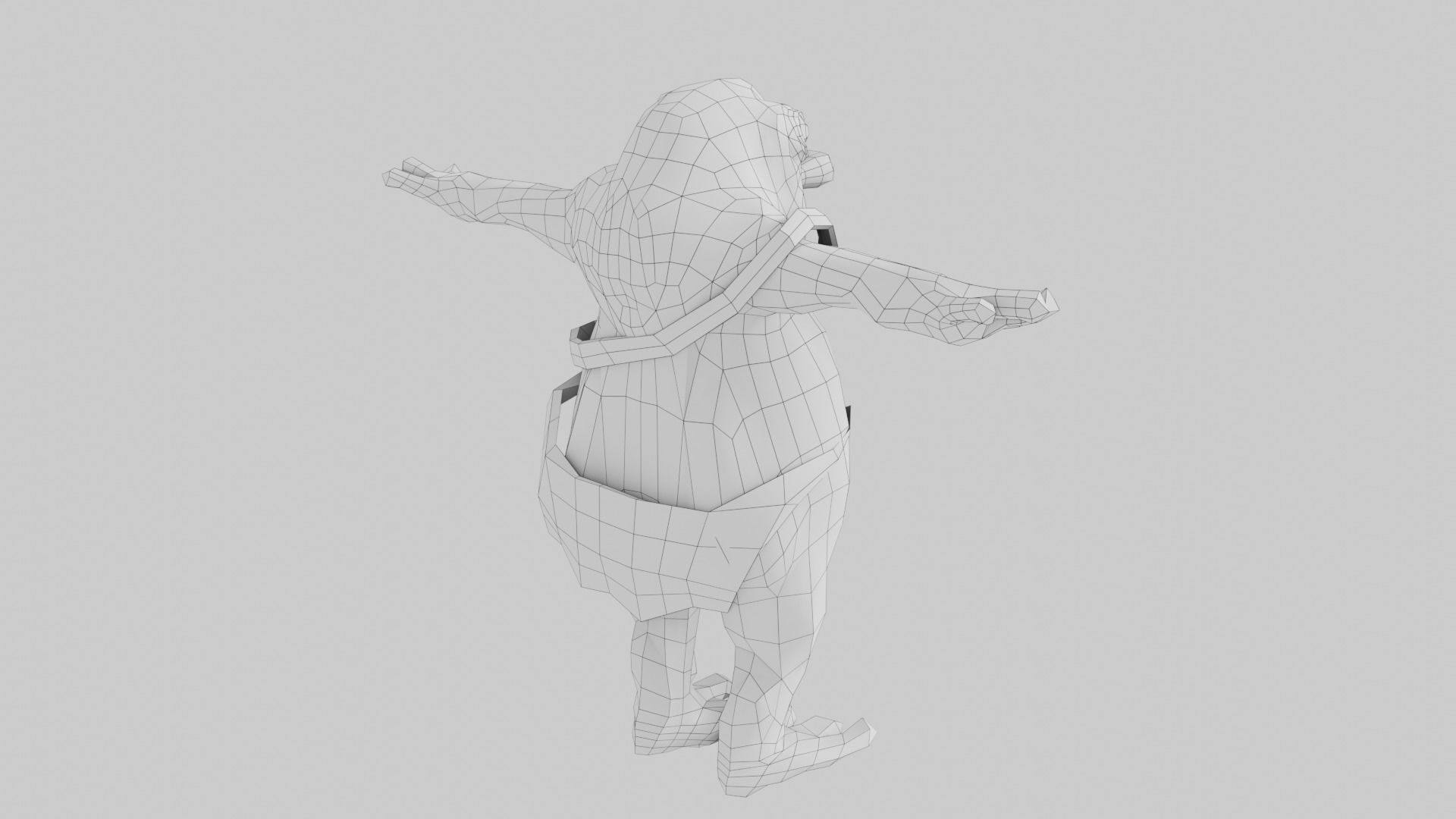 Frog Humanoid Warrior Low-poly 3D model_7