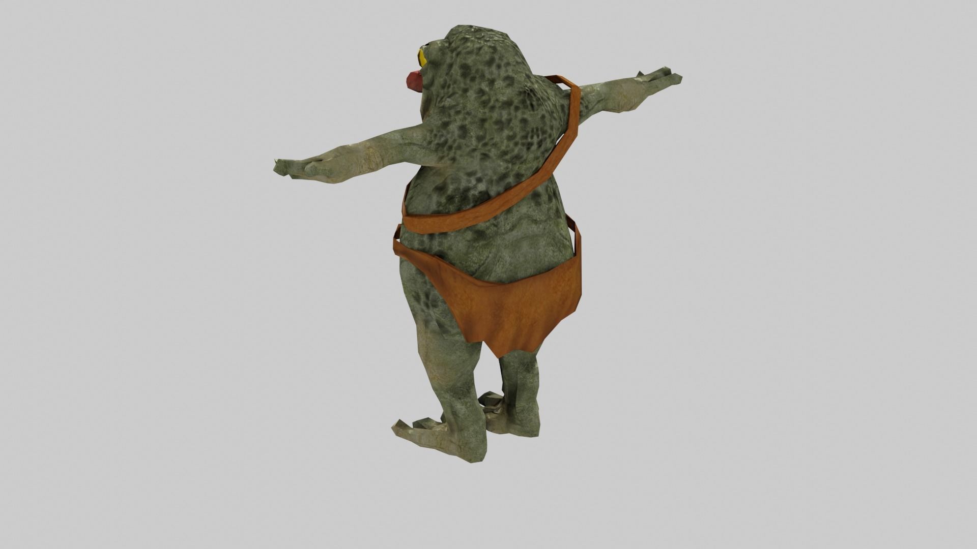 Frog Humanoid Warrior Low-poly 3D model_3