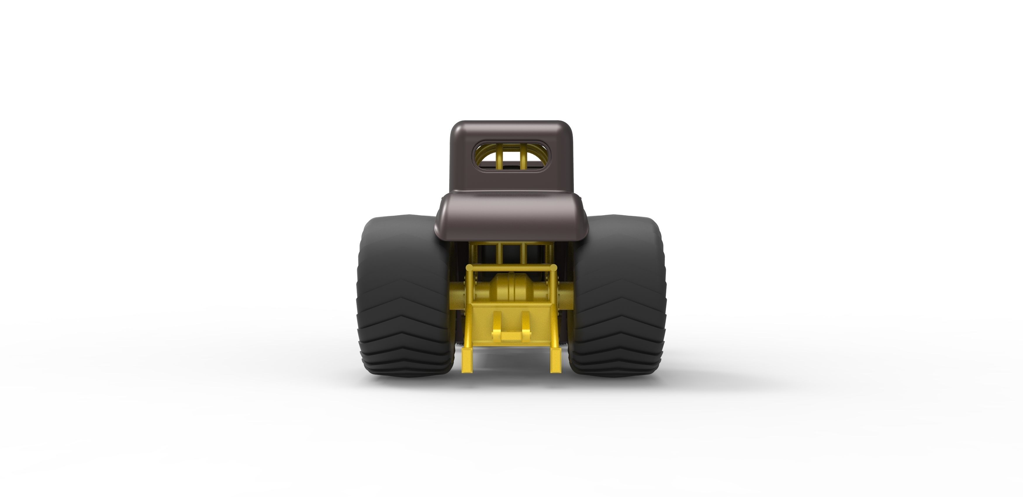 Mini Rod pulling tractor 5 Scale 1 to 25 3D print model_14