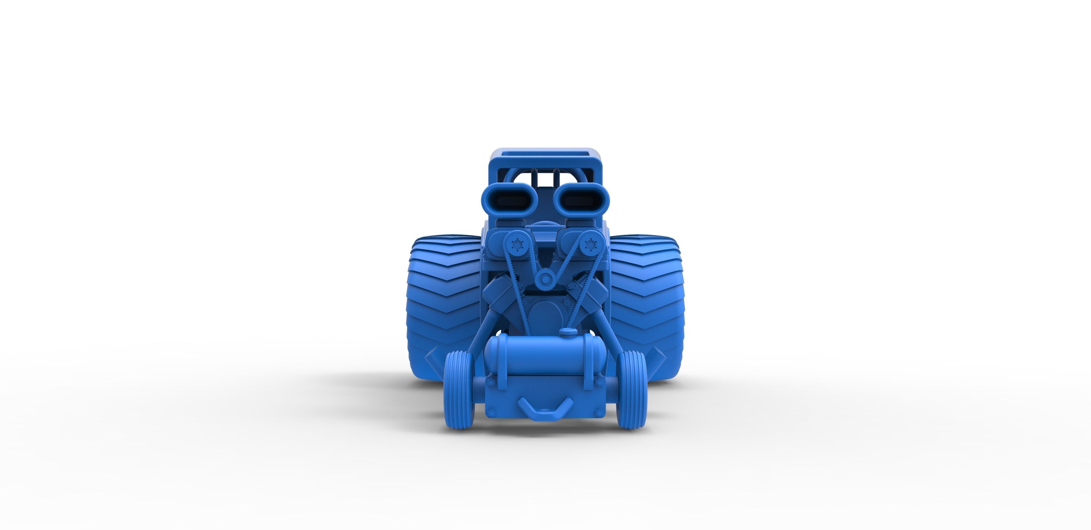 Mini Rod pulling tractor 5 Scale 1 to 25 3D print model_21