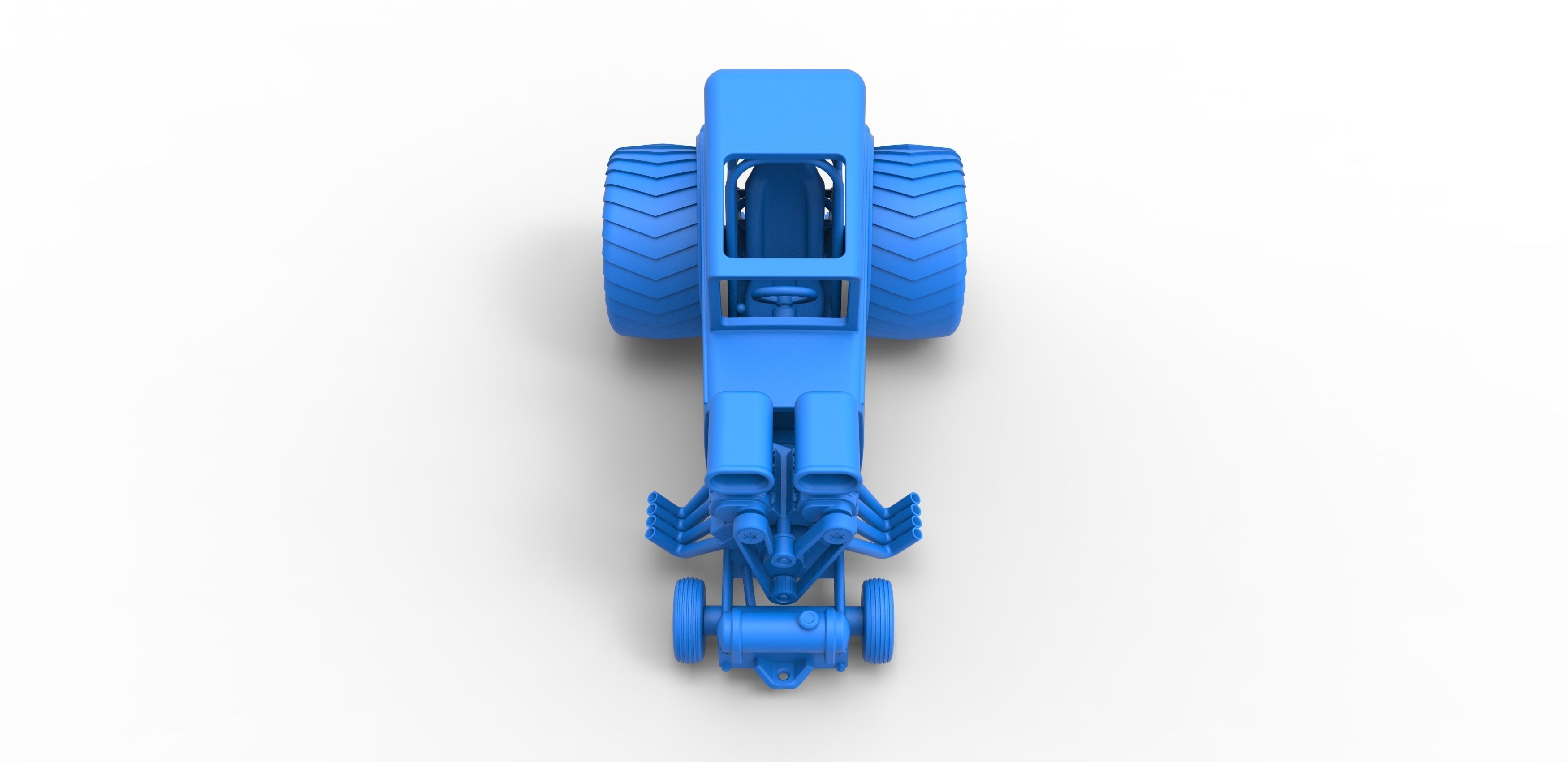 Mini Rod pulling tractor 5 Scale 1 to 25 3D print model_20