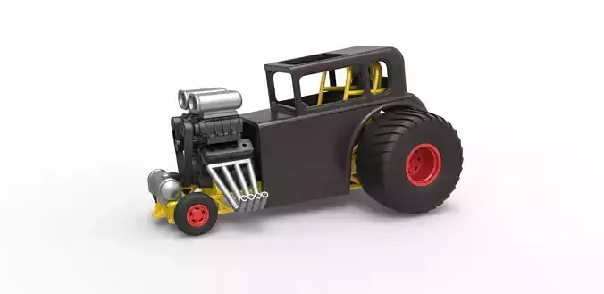 Mini Rod pulling tractor 5 Scale 1 to 25