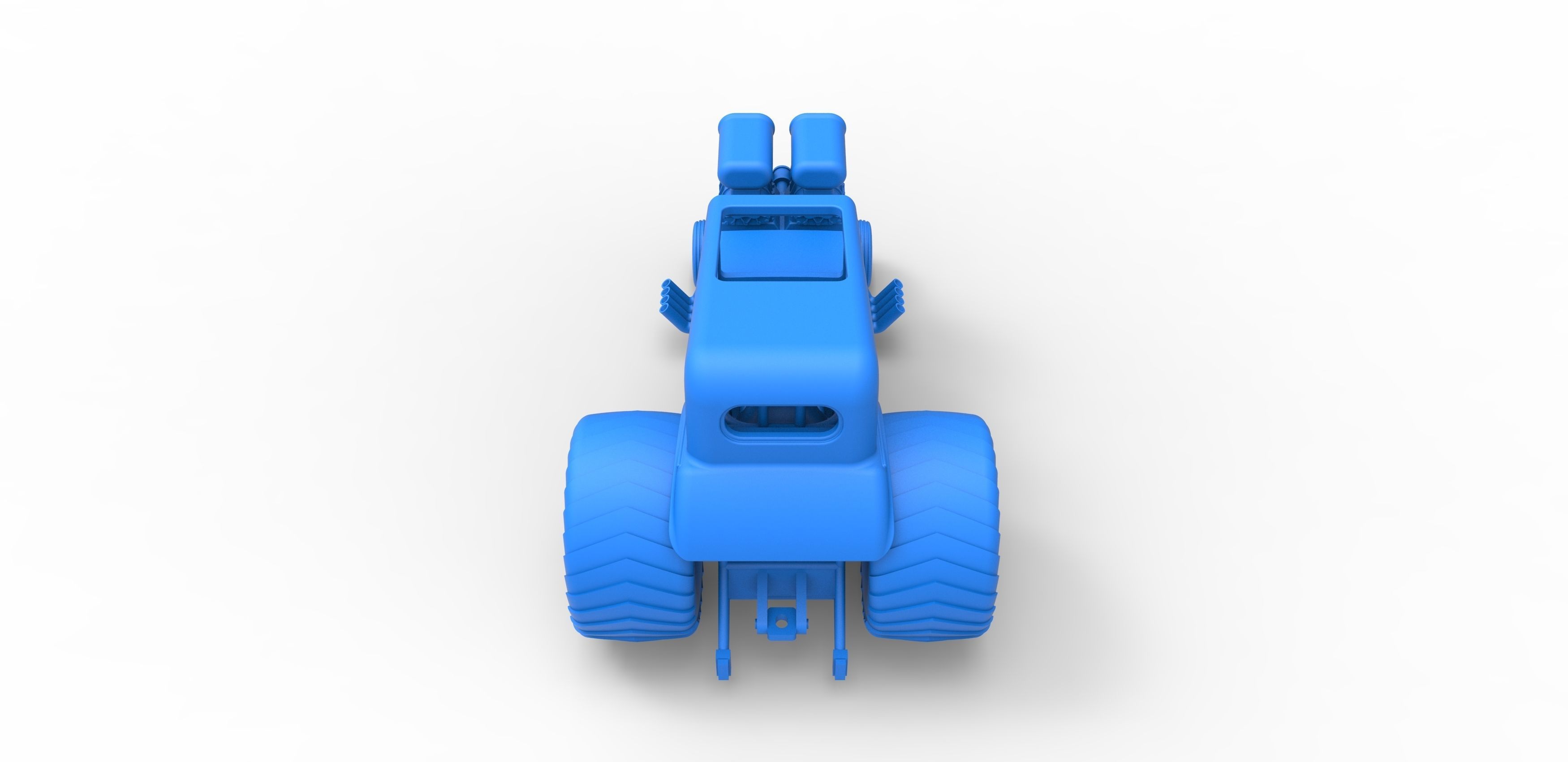 Mini Rod pulling tractor 5 Scale 1 to 25 3D print model_27