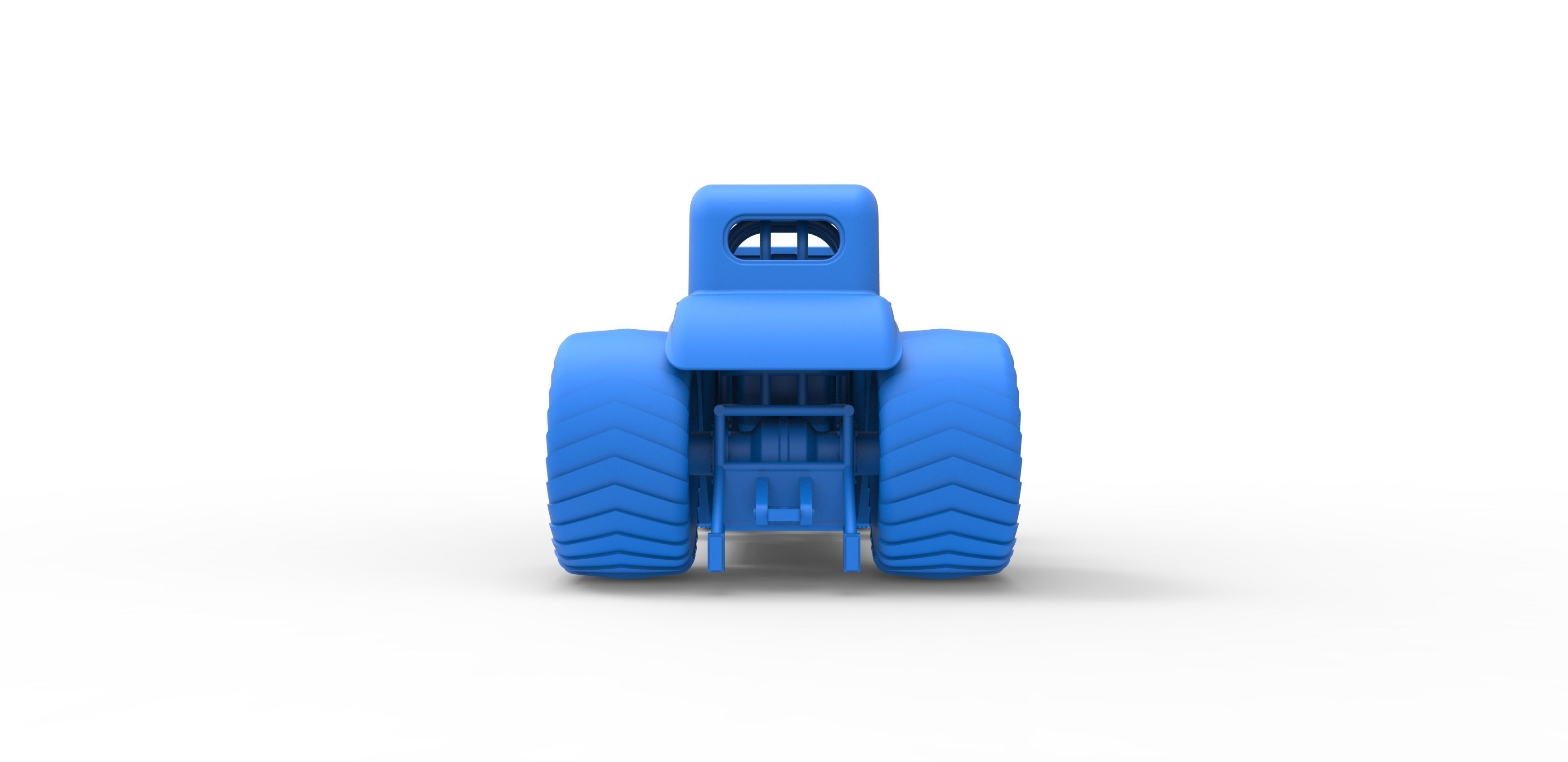 Mini Rod pulling tractor 5 Scale 1 to 25 3D print model_28