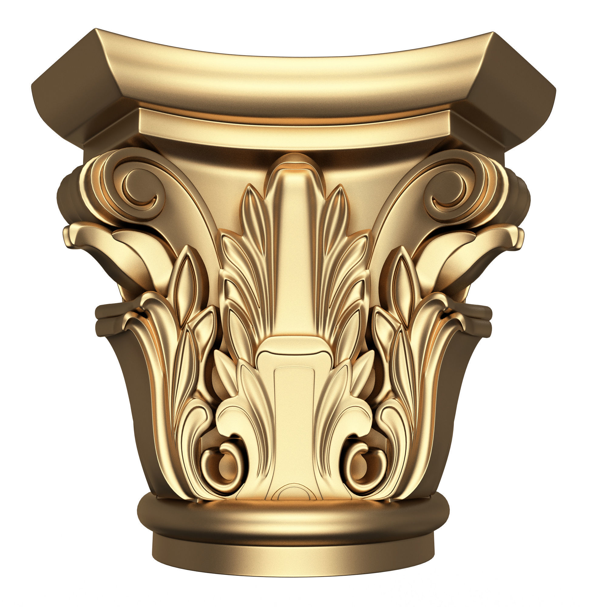 Carved Capital 0202 Low-poly 3D model_4