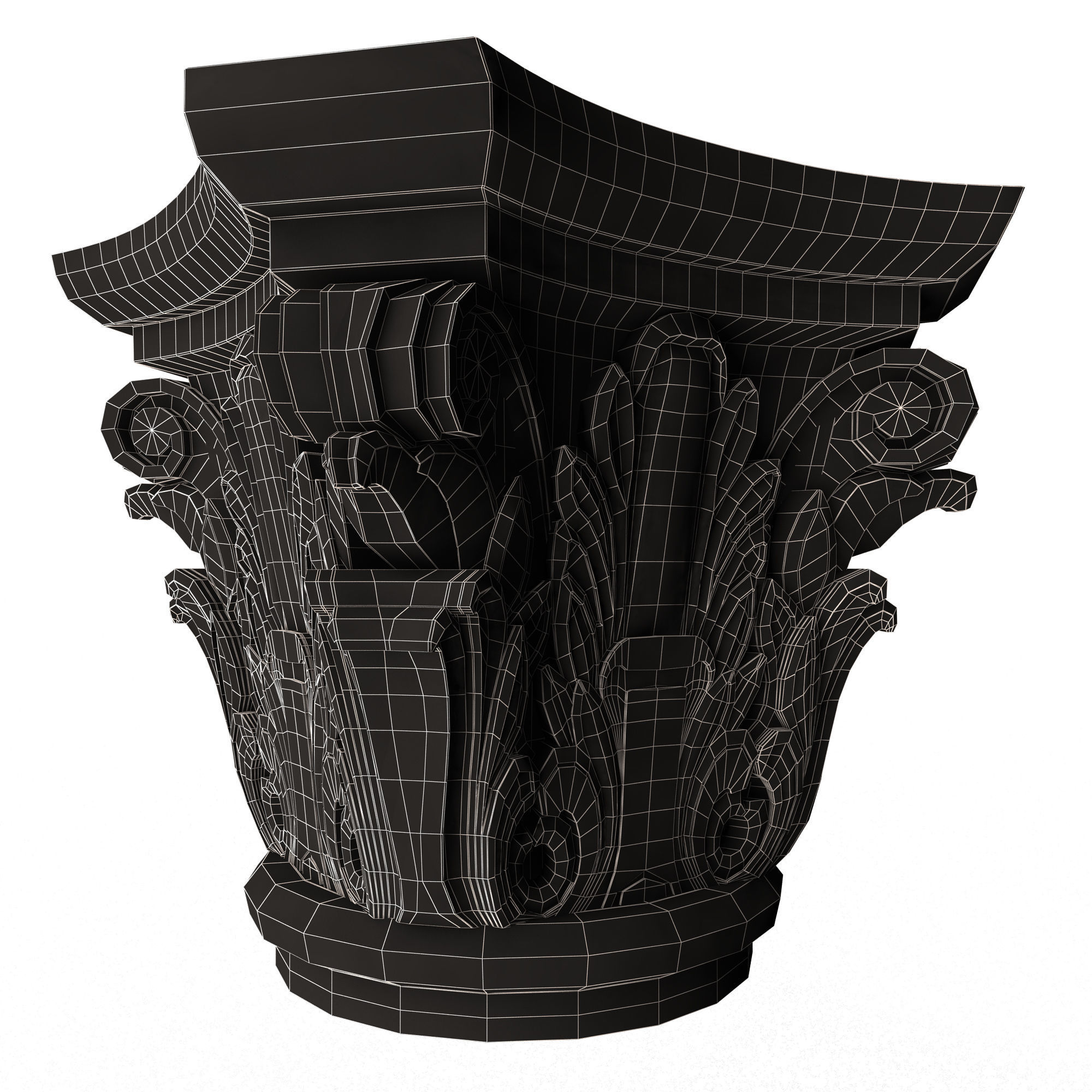 Carved Capital 0202 Low-poly 3D model_14