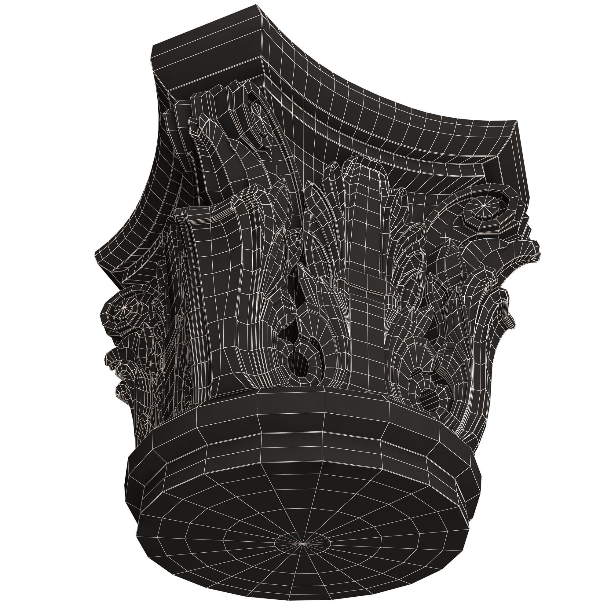 Carved Capital 0202 Low-poly 3D model_15