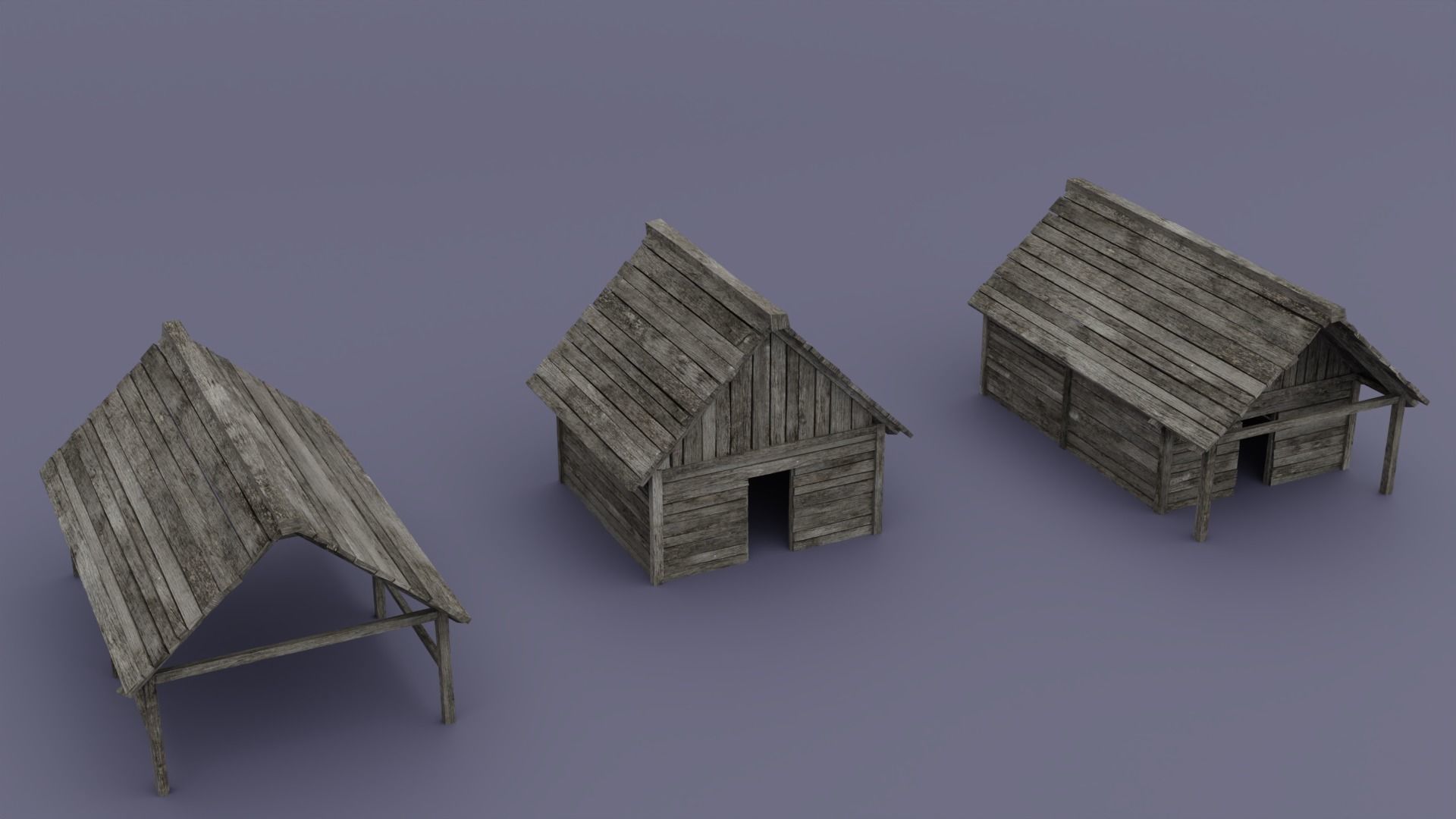 Pirate town Low-poly 3D model_16