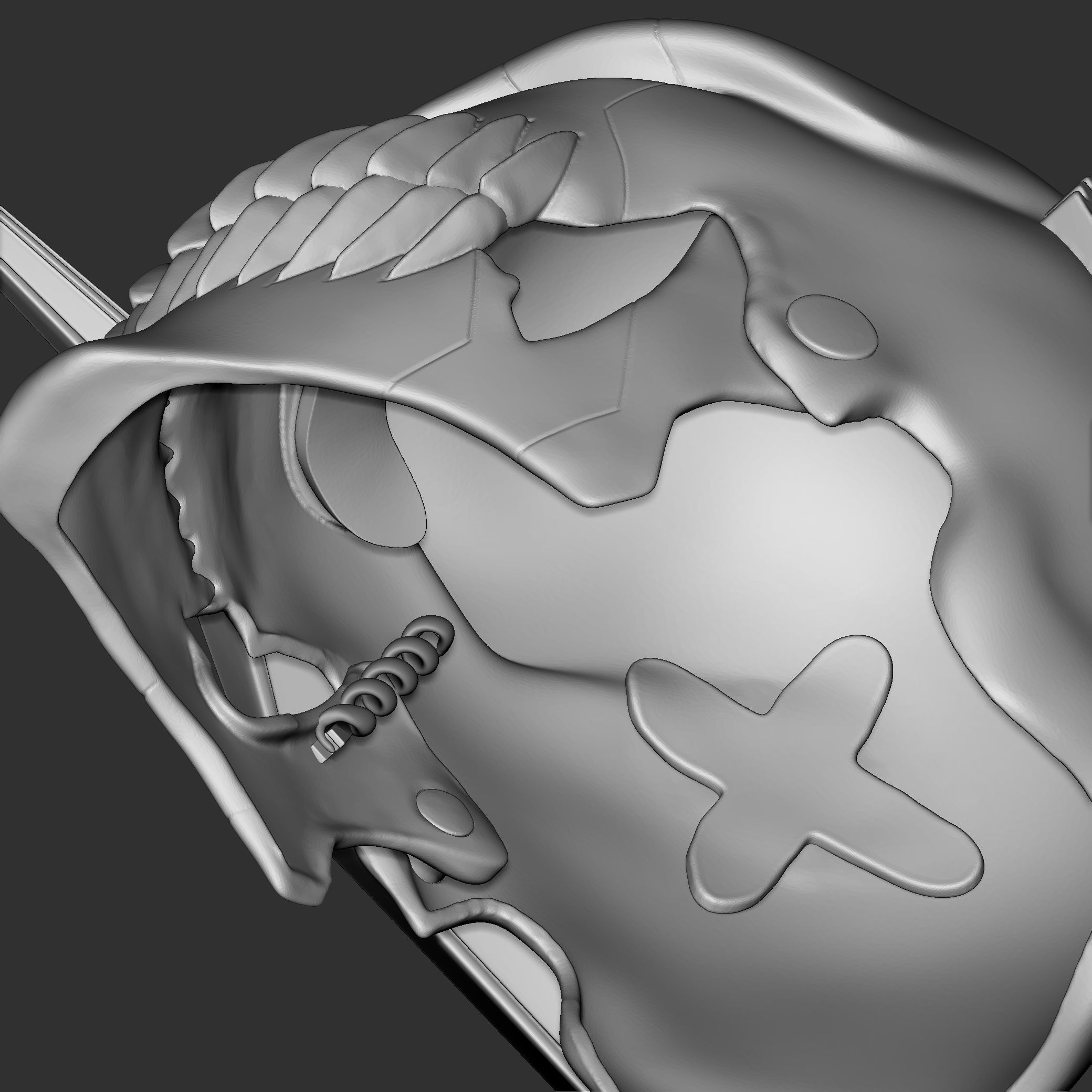 Ichigo VASTO LORDE Hollow Mask 3D print model_15