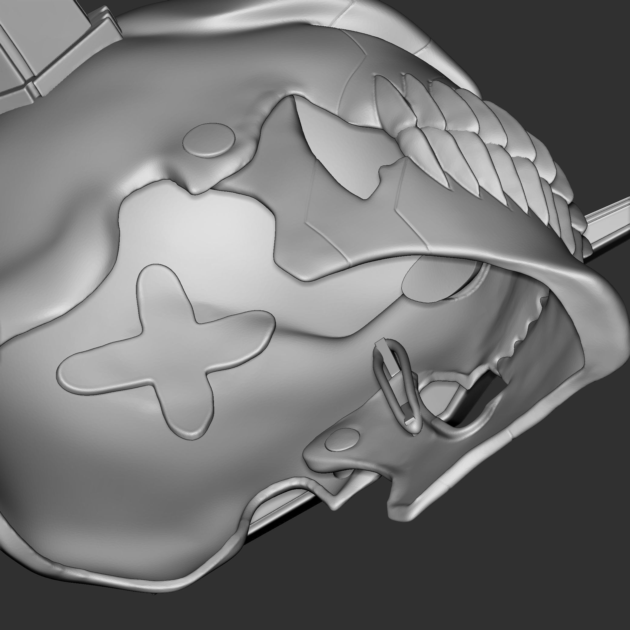 Ichigo VASTO LORDE Hollow Mask 3D print model_14