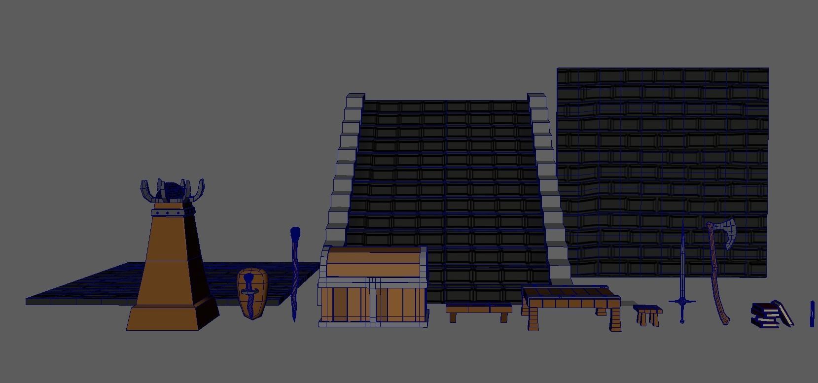 LowPoly Dungeon Props  Assets Low-poly 3D model_6