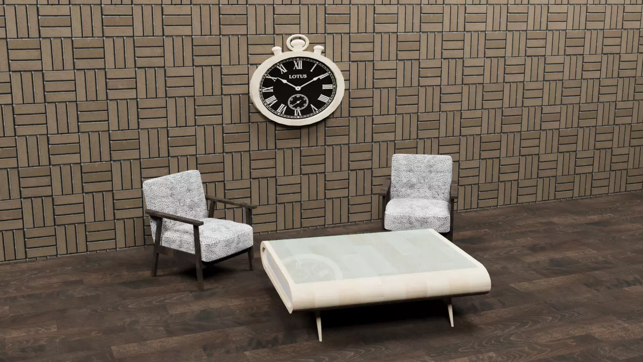 free Lotus Georgia model wall clock Free 3D model_0