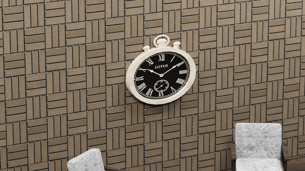free Lotus Georgia model wall clock Free 3D model_2